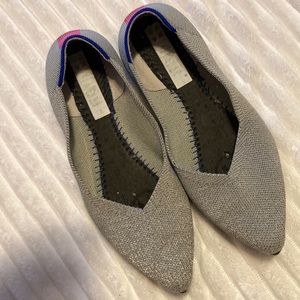 Silver/Grey Pointed Toe Rothys